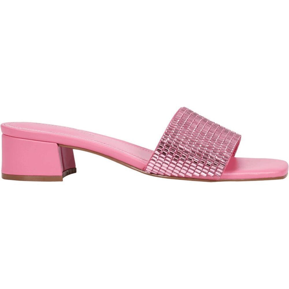 Marc Fisher Pink Embellished Slide Sandals - Picture 8 of 15